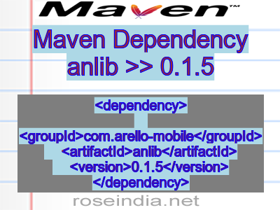 Maven dependency of anlib version 0.1.5
