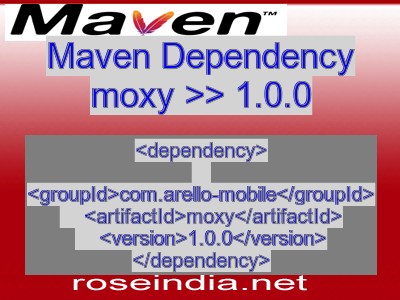 Maven dependency of moxy version 1.0.0