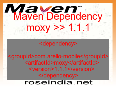 Maven dependency of moxy version 1.1.1