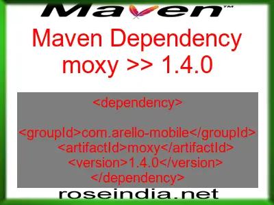 Maven dependency of moxy version 1.4.0