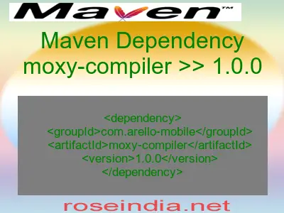 Maven dependency of moxy-compiler version 1.0.0