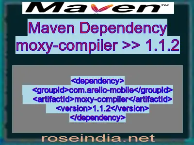 Maven dependency of moxy-compiler version 1.1.2