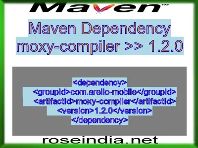Maven dependency of moxy-compiler version 1.2.0