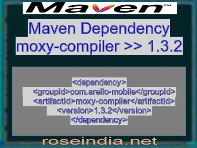 Maven dependency of moxy-compiler version 1.3.2