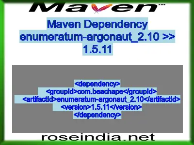 Maven dependency of enumeratum-argonaut_2.10 version 1.5.11