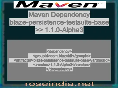 Maven dependency of blaze-persistence-testsuite-base version 1.1.0-Alpha3