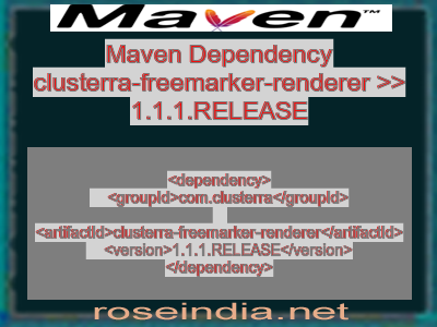 Maven dependency of clusterra-freemarker-renderer version 1.1.1.RELEASE