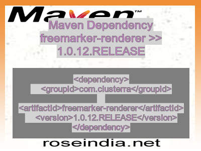 Maven dependency of freemarker-renderer version 1.0.12.RELEASE