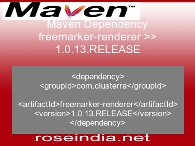 Maven dependency of freemarker-renderer version 1.0.13.RELEASE
