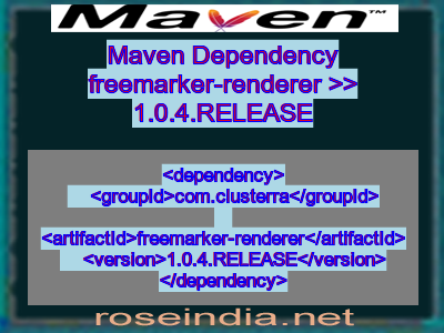 Maven dependency of freemarker-renderer version 1.0.4.RELEASE