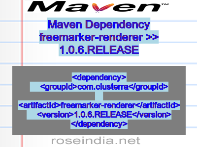Maven dependency of freemarker-renderer version 1.0.6.RELEASE
