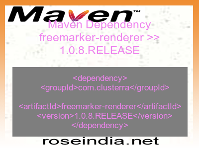 Maven dependency of freemarker-renderer version 1.0.8.RELEASE