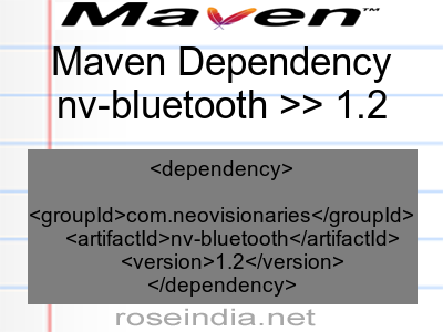 Maven dependency of nv-bluetooth version 1.2