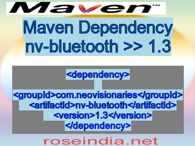 Maven dependency of nv-bluetooth version 1.3