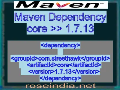 Maven dependency of core version 1.7.13