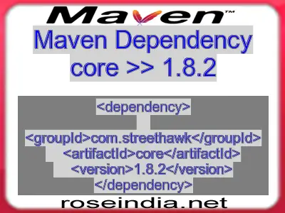 Maven dependency of core version 1.8.2