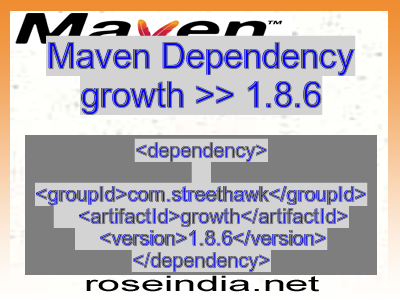 Maven dependency of growth version 1.8.6