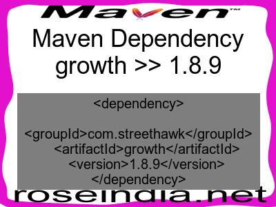 Maven dependency of growth version 1.8.9