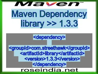 Maven dependency of library version 1.3.3