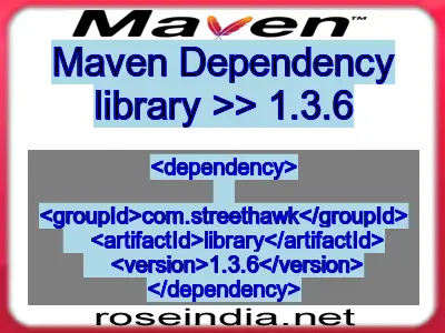 Maven dependency of library version 1.3.6