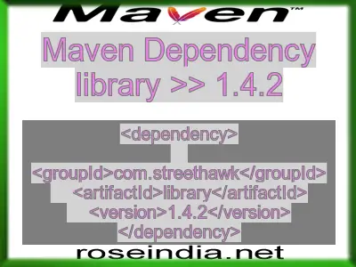 Maven dependency of library version 1.4.2