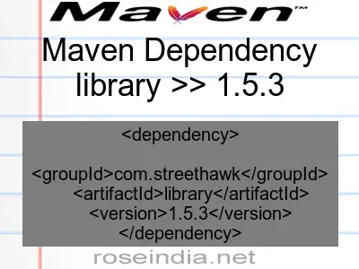 Maven dependency of library version 1.5.3