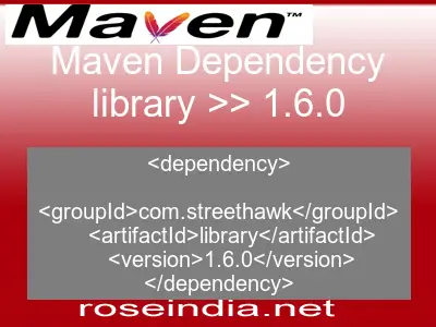 Maven dependency of library version 1.6.0