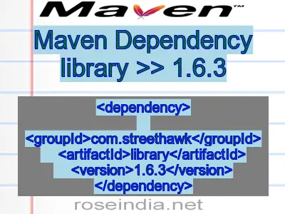Maven dependency of library version 1.6.3