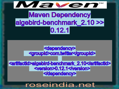 Maven dependency of algebird-benchmark_2.10 version 0.12.1