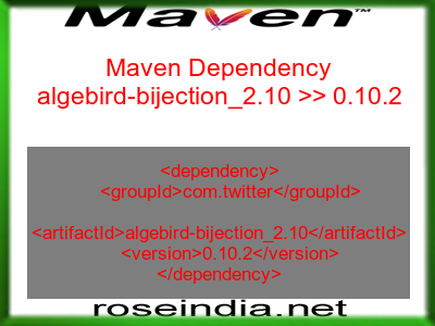 Maven dependency of algebird-bijection_2.10 version 0.10.2