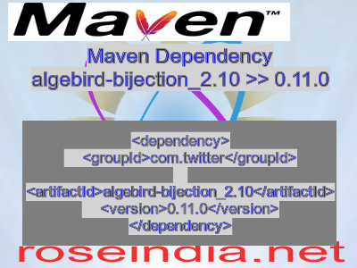 Maven dependency of algebird-bijection_2.10 version 0.11.0