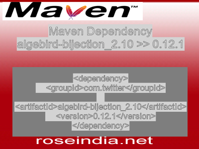 Maven dependency of algebird-bijection_2.10 version 0.12.1