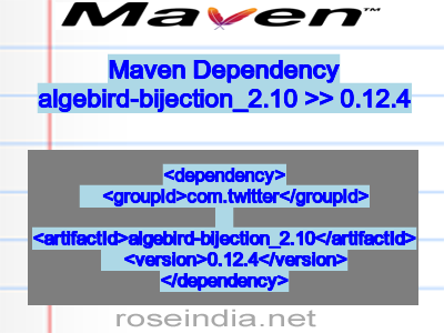 Maven dependency of algebird-bijection_2.10 version 0.12.4
