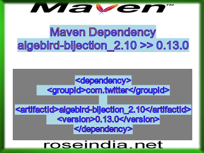 Maven dependency of algebird-bijection_2.10 version 0.13.0