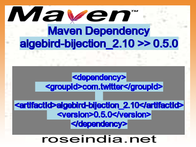 Maven dependency of algebird-bijection_2.10 version 0.5.0