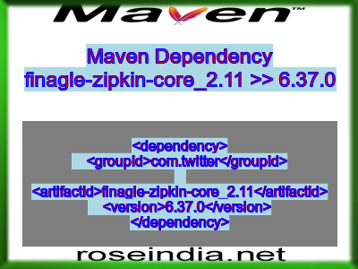 Maven dependency of finagle-zipkin-core_2.11 version 6.37.0
