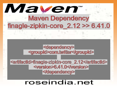Maven dependency of finagle-zipkin-core_2.12 version 6.41.0
