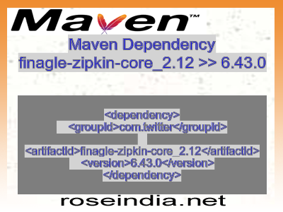 Maven dependency of finagle-zipkin-core_2.12 version 6.43.0