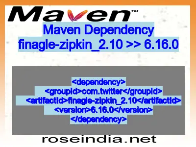 Maven dependency of finagle-zipkin_2.10 version 6.16.0