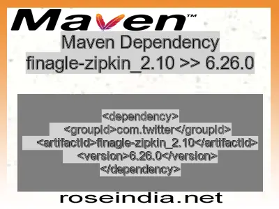 Maven dependency of finagle-zipkin_2.10 version 6.26.0