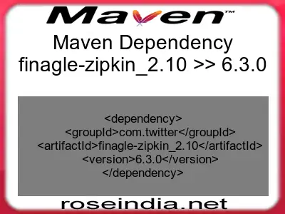Maven dependency of finagle-zipkin_2.10 version 6.3.0