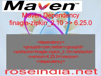 Maven dependency of finagle-zipkin_2.10 version 6.25.0