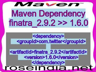 Maven dependency of finatra_2.9.2 version 1.6.0