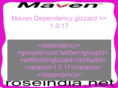 Maven dependency of gizzard version 1.0.17