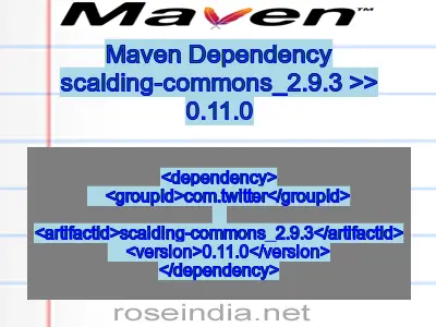 Maven dependency of scalding-commons_2.9.3 version 0.11.0