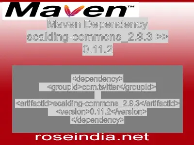 Maven dependency of scalding-commons_2.9.3 version 0.11.2