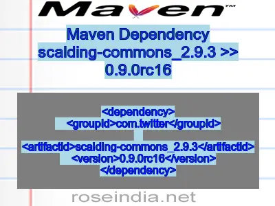 Maven dependency of scalding-commons_2.9.3 version 0.9.0rc16