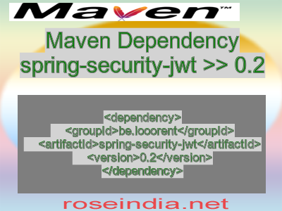 Maven dependency of spring-security-jwt version 0.2