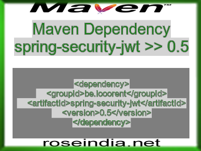 Maven dependency of spring-security-jwt version 0.5
