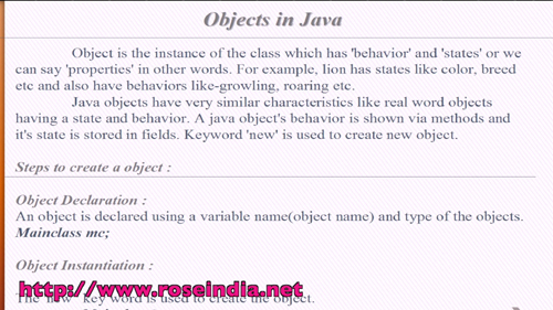 Defining Objects in Java